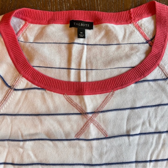 Talbots Striped Spring Sweater size medium - Picture 2 of 5